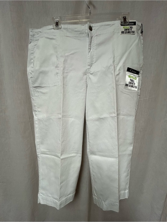 Djeans Denim - White denim twill women’s jeans size 22W wide leg NWT